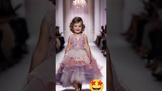 Baby struts in a cake robe like a mini fashion modelBabyModel CakeRobe FashionWalk Adorable [upl. by Enyamart]