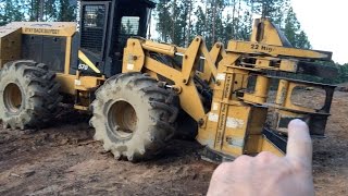 Feller buncher up close and in action Thats a big feller FarmCraft101 [upl. by Hallie]