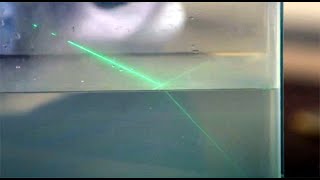 PHYS 201  Light on Glass 4  Laws of Reflection and Refraction DEMO [upl. by Lennahs]