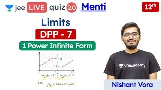 JEE Limits DPP 7  Class 12  Unacademy JEE  JEE Maths  Nishant Sir [upl. by Enytsirk]