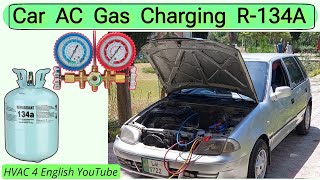 Car AC Gas Charging R134A [upl. by Diella]