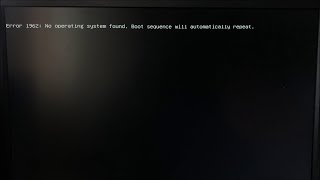 Error 1962 No operating system found error on Lenovo computer techmindacademy [upl. by Onitnevuj]