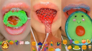 1 Hour ASMR Relax Sleep Study Satisfying Eating Emoji Food Mukbang [upl. by Ecnerwaled965]