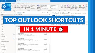 Top Microsoft Outlook keyboard shortcut keys in 1 minute ⏱ Outlook Tips and tricks for 2021 [upl. by Cramer]