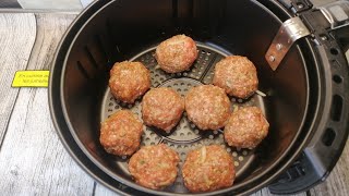 ❤️Selbstgemachte Frikadellen aus der ❤️Heißluftfritteuse ❤️ Homemade meatballs in the Airfryer❤️❤️ [upl. by Attirb]