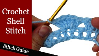 Crochet Shell Stitch  Stitch Guide [upl. by Nodlehs202]