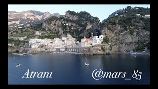 The beauty of Atrani at sunrise 4k drone video 🛸 [upl. by Attelocin]