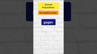 Accusative Prepositions in German learngerman prepositions ytshorts germanlearnlanguage [upl. by Elman]