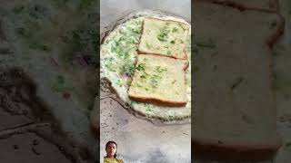 special cheesy bread omlette recipe shorts food streetfood trending [upl. by Scheer]