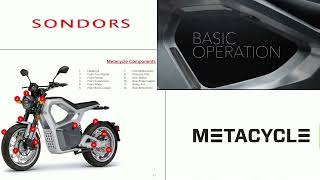 Sondors Metacycle Manual [upl. by Attelahs]