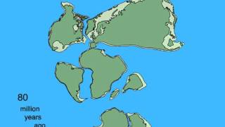 Pangea Breakup and Continental Drift Animation with Eurasian Deformation [upl. by Adelind704]