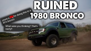 HATERS REACT to my RUINED 1980 Raptor Bronco [upl. by Atteuqaj]