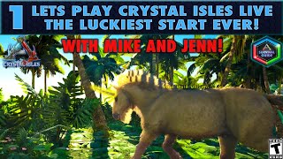 Lets Play Crystal Isles Live Episode 1  The Luckiest Start on Crystal Isles EVER [upl. by Aicilra]