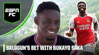 Folarin Balogun has a watch riding on a bet with Arsenal’s Bukayo Saka  ESPN FC [upl. by Tnilc]