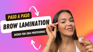 ➡️ Laminado de cejas en casa  Como hacer un brow lamination INICIANTES [upl. by Diaz]