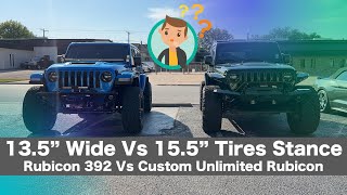 135quot Nitto Ridge Grapplers Vs 155quot Trail Grapplers  Rubicon 392 vs V6 [upl. by Cardinal]