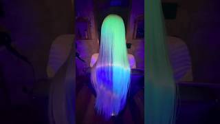 Neon🖤💚 hair color transformation [upl. by Roch690]