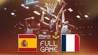 FINAL Spain v France  Full Basketball Game  FIBA U19 Basketball World Cup 2023 [upl. by Ellehcyar131]