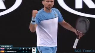 WHAT A THRILLER Cilic vs Verdasco Aus Open 2019 [upl. by Browne909]