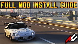 2021 Assetto Corsa Mod Install Guide  Content Manager CSP Sol Tracks amp Cars [upl. by Selma]