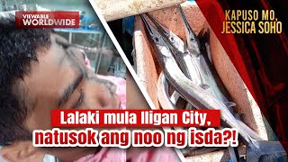 Lalaki mula Iligan City natusok ang noo ng isda  Kapuso Mo Jessica Soho [upl. by Ohcamac]