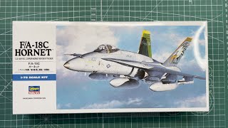 Hasegawa FA18C Hornet 172 Scale Model Aircraft [upl. by Oine433]