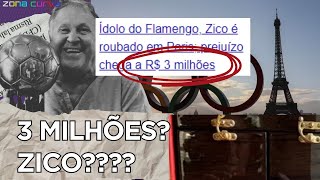 Exjogador Zico embaixador do Time Brasil é furtado em cerca de 3 milhões de reais em Paris [upl. by Cacka759]