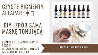 Pigmenty alfaparf ☀️💙 DIY zrób sama maskę tonująca do włosówrefleksytonowanie [upl. by Ardnasela709]