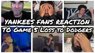 Yankees fans reaction to Game 5 loss to Dodgers [upl. by Anilrats136]