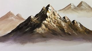 Paint Mountains With Acrylic Paints  lesson 1 [upl. by Auguste]