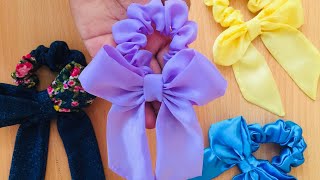 Cómo hacer coleteros sin máquinas de coser  How to make scrunchies easy for beginners🎀 tutoríales [upl. by Kapoor840]