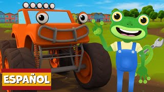 Canción de Max el camión monstruo  Garaje de Gecko  Carros para niños  Vídeos educativos [upl. by Giffy]