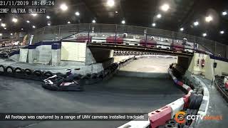 Go Karting Crashes amp Fails Caught on Uniview IP CCTV at Team Sport Go Karting Leeds [upl. by Ikaz]