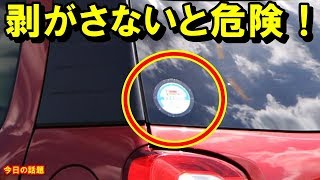 【衝撃】意外と知らない車に貼られているあのステッカーは剥がして大丈夫？知らないと法律違反に…！？知ってよかった雑学【驚愕】【今日の話題】 [upl. by Carolle960]