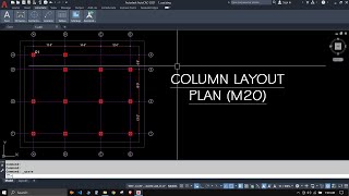 B1  Column Layout Plan  AutoCAD Nepali Tutorial  Zoom Class [upl. by Delinda]