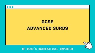 GCSE  Advanced Surds expanding brackets rationalising the denominator [upl. by Hamo463]