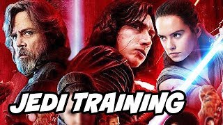 Star Wars The Last Jedi Every Luke Skywalker and Snoke Jedi Training Scene Breakdown [upl. by Nylcaj616]