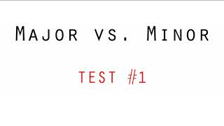 Major vs Minor Test 1 [upl. by Cleodel]