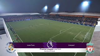 Luton Town vs Liverpool  Kenilworth Road  202324 Premier League  PES 2021 [upl. by Ahsiuqel944]