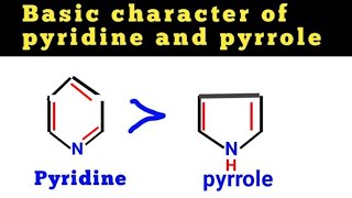 Basic character of pyridine and pyrrole [upl. by Emalee]