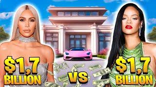 Rihanna VS Kim Kardashian  BILLIONAIRE Lifestyle Battle [upl. by Nonnel440]