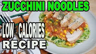 Zucchini Noodles Recipe Idea  UNDER 300 CALORIES [upl. by Daenis]