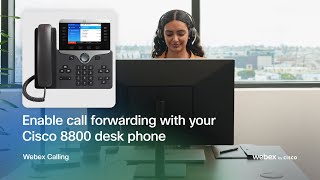 Enable call forwarding on your Cisco 8800 desk phone [upl. by Hanimay]