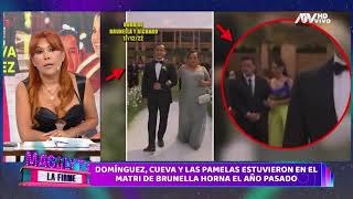 DOMÍNGUEZ CUEVA Y LAS PAMELAS ESTUVIERON EN EL MATRIMONIO DE BRUNELLA HORNA EL AÑO PASADO [upl. by Dusza]