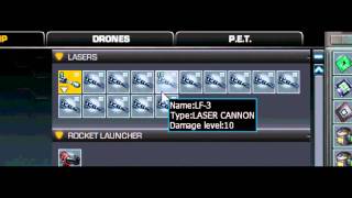 Dark OrbitNew update Upgrade Items lvl 10 lf4 lvl 8 zeus [upl. by Hanford47]