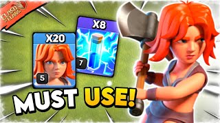 TH10 Zap Valkyrie Attack Strategy 2023  Best Attack Strategy for Th10 Clash of Clans [upl. by Hakym152]