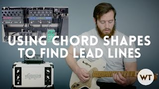 Lead Guitar Lesson  use chord shapes to find lead lines [upl. by Hguh]