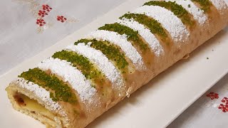 ROULÉ AU CITRON BÛCHE DE NOËL yule logبيسكوي رولي او سويسرول [upl. by Shelton]