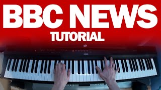 BBC News Theme  Piano Tutorial [upl. by Yelsgnik]