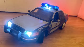 118 Massachusetts state police car with lights old school strobes ￼ [upl. by Dolly]